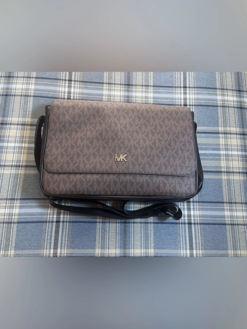 Michael Kors Brown MK Logo Messenger Bag